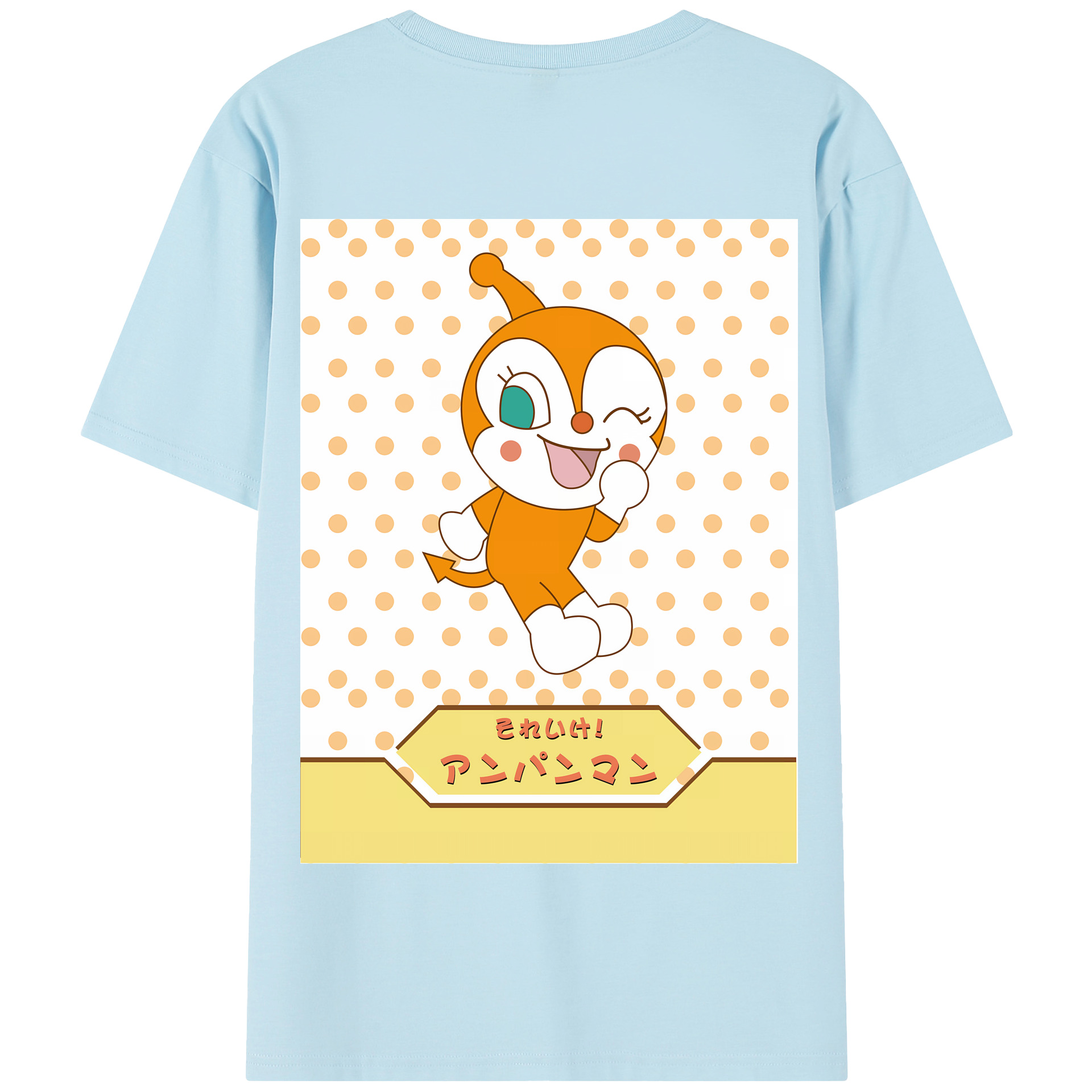 （画像用） アンパンマン Anpanman 綿100％半袖Tシャツ（背面プリント）